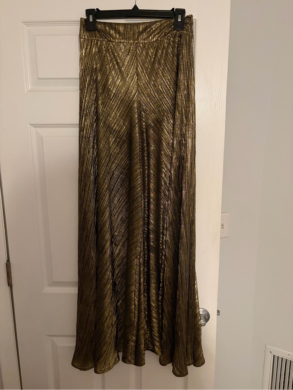 Show Me Your MuMu Metallic Gold Wide-Leg Palazzo Pants